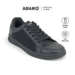 Black School Shoes ABARO 7802 Canvas Secondary Unisex